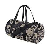 WowPrint Sporttasche, Vintage-Stil, Totenkopf-Gesicht, wasserdicht, Handtasche, Yoga-Tasche,...