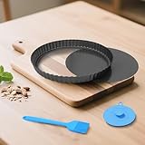 Highkit Quicheform 28 cm, Tarteform mit Hebeboden, Antihaftbeschichtete Quiche Backform, Rund,...