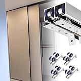 Schiebetür-Schienensystem für 2/4 Türen - anpassbare Länge Schmirgel/Einbauschrank Hardware...