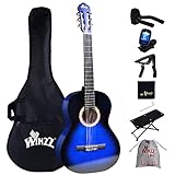 Winzz Konzertgitarre 4/4 Anfänger Set - 39 Zoll Klassische Gitarre Kit mit Nylonsaiten für...