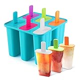 DEHUB Eisformen Silikon, Eisformen EIS am Stiel Silikon,6 Popsicle Formen Set,LFGB Geprüft und BPA...