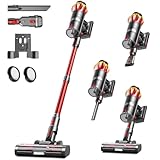 Akku Staubsauger 48000Pa/580W/65Min, 1,8L Staubsauger Kabellos mit Display, Anti-Tangle-Bürste,...