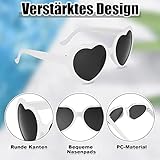 Vaileal 12 Stück Partybrille Herz Sonnenbrille, Herz Sonnenbrille für Damen, Vintage Herzform...