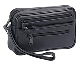 AVANCO Leder Handgelenktasche für Männer aus Rindleder (126D) Herrentasche echtes Leder Tasche Bag...