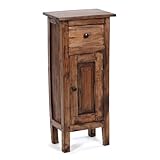 DESIGN DELIGHTS Holz FLURSCHRANK Plant 80' | 80x36x25cm (HxBxT), Mahagoni Recyclingholz | Shabby...