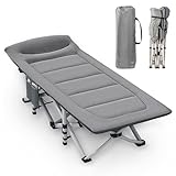 CALIYO Campingbett Feldbett Klappbar, Feldbett Mit Matratze 200 x 80 x 40cm Bis 200 Kg...