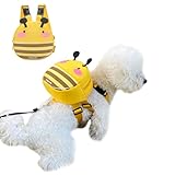 Ruiqas Hunderucksack mit Geschirr Niedlicher Cartoon Satteltasche Selbsttragerucksack für Welpen...