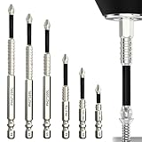 Omnikryp 6tlg Schrauber Bit Set, High Magnetic Screwdriver Drill Bitsatz, Anti Rutsch Phillips Bits...