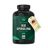 Bio Spirulina Presslinge - 600 Tabletten (500mg) Hochdosiert - 100% reine Spirulina Algen aus...