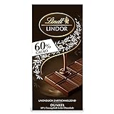 Lindt LINDOR Tafel 60% Kakao Extra Dunkel | 100g feinherbe Schokolade | Zartschmelzende, dunkle...