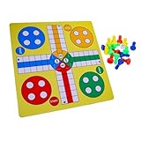 FRCOLOR Flying Chess mit Interaktives Brettspiel mit Figuren Glatte Oberfläche Kreatives Party...