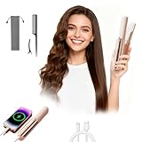 AIRCADIA Kabelloses Glätteisen 2-in-1 mit Powerbank-Funktion, 5000mAh Akku, 30S Sekunden...