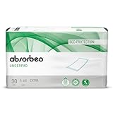 Absorbeo EXTRA Bettschutzunterlagen 30 Stück, Super Dry Effekt, Komplettschutz, Hypoallergen,...