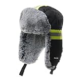 YIZITU Gut Sichtbare Winter Radmütze Mit Weichen Ohrenwärmern Und Reflektierenden Eigenschaften...
