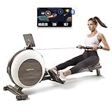 MOBI FITNESS Luka Rudergerät für Zuhause, Intelligent Magnetisches Rudergeräte mit 40...