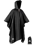 flintronic Wasserdichter Regenponcho, Leichter regenschutz Regencape, 3 in 1 wiederverwendbarer...