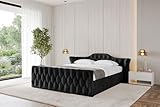 ALTDECOR Polsterbett mit Bettkasten und Lattenrost, Bett mit Matratze H3/H4, Kopfteil, Boxbett,...