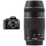 Canon EOS 2000D Spiegelreflexkamera - mit Objektiv EF-S 18-55 F3.5-5.6 III, schwarz & EF 75-300mm...