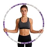Hula Hoop Reifen Erwachsene, Doppelschicht-Upgrade 0,9Kg Hula Hoop Reifen zum Abnehmen, 8 Segmente...