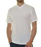 Ragman Herren Doppelpack - 2 T-Shirts mit V-Ausschnitt, Weiß, 4XL