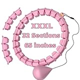 Smart Hoop Reifen Erwachsene Mit Gewicht Kugel,Ultra Leiser Hoola Hoop zum abnehmen Mit 32...