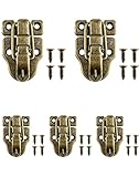 QWORK® Antike Vintage Kistenverschluss, Retro Bronze Schnappverschluss Spannverschluss für...