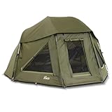 Lucx Wolf Brolly Schirmzelt für 1-2 Mann - wasserdichtes Angelzelt mit 10.000 mm Wassersäule,...