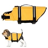 Satiskid Hunde Schwimmweste, Rettungsweste mit Auftrieb & Sicherheit für Kleine Hunde, XS, Mit...