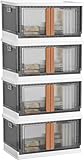 IIRARA Faltbare Aufbewahrungsbox mit Deckel 32L Groß Aufbewahrungsboxen Stapelbare Kisten storage...