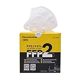Eurekaled 20 weiße FFP2-Masken CE 1463 zertifiziert - Größe S - Hohe Filtereffizienz BFE ≥ 94%...