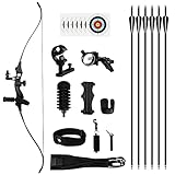 REAWOW Bogenschießset 35Lbs Recurvebogen Recurve Bogen Und Pfeil Set Laminiertes Glasfaserplatte...