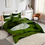 Generisch Bettwäsche 240x260 GrüNes Blatt Bettbezug Pflanzen Bettwäsche Sets, Weiche Mikrofaser...