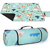 GLOSKIN Picknickdecke, 200 × 200 cm Strandmatte, Tragbare Picknickdecke Wasserdicht,...