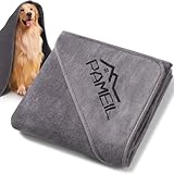 Hundehandtuch Große - 130x75cm Mikrofaser Handtuch Extra Saugfähig für Hunde, Hunde Bademantel...