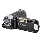 Videokamera-Camcorder, 16x 1080P 30FPS Vlogging-Kamerarecorder mit Drehbarem...