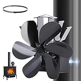 JossaColar Ofenventilator Kaminventilator Magnetisch | 6 Klingen Ofenrohr Ventilator | Verstellbarer...