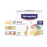 Hansaplast Universal Kinderpflaster (100 Strips), Wundpflaster mit niedlichen Tiermotiven zum...