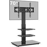 RFIVER TV Bodenständer TV Ständer TV Standfuß mit 3 Ablagen für 32-70 Zoll Flach Curved TV...