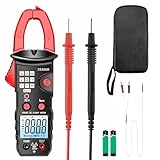 Stromzange, Strommesszange Digital Klemme AC/DC 600A, 6000 Counts TRMS Auto Range Multimeter,...