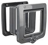 TRIXIE wasserdichte und geräuscharme Katzenklappe '4-Wege Freilauftür mit Tunnel, 20 × 22 cm,...