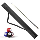 VTYTZZ 1 Pcs Tragbare Pool Queue Tasche, Schwarz, 81 x 9 cm, Billard, Snooker, Tragbarer Stil,...