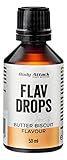 Body Attack Flav Drops®, 50 ml, Butter Biscuit, Aromatropfen für Lebensmittel, zuckerfreie Flavour...