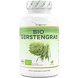 Bio Gerstengras - 365 Kapseln - Hochdosiert mit 1500mg je Tagesportion - Laborgeprüft &...