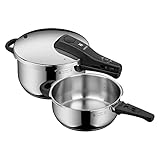 WMF Perfect One Pot Schnellkochtopf Set Induktion 2-teilig, Dampfkochtopf 4,5l + 3l, großes...