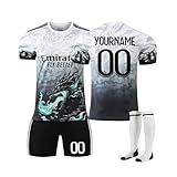 Generisch Personalisiertes Fußballtrikot für Kinder 2024 2025 Boy Football Strips Trikot...