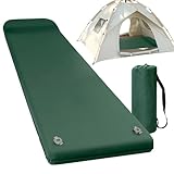 Campingmatratze aus Memory-Schaum, weiche Schaumstoff-Camping-Matratzenauflage mit Kissen, schnell...