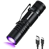 MOWETOO UV Taschenlampe Aufladbar - Mini LED UV Lampe Schwarzlicht Taschenlampe, 395nm Zoombare...