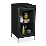 Relaxdays Campingschrank, 2 Ablagen, HxBxT: 87 x 47,5 x 47,5 cm, Stoff & Metall, Campingregal,...