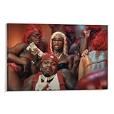 Poster, Motiv: Sexy Red Rapper, cooles Leinwand-Kunstposter und Wandkunst, Bilddruck, moderne...