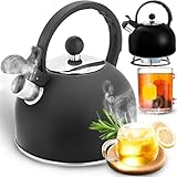 Retoo Wasserkocher Wasserkessel Induktion 1.5L, Teekessel für Induktion Schwarz Edelstahl...